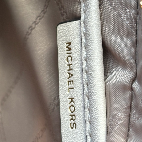 Michael Kors Cream Monogram Crossbody Bag - Picture 10 of 12